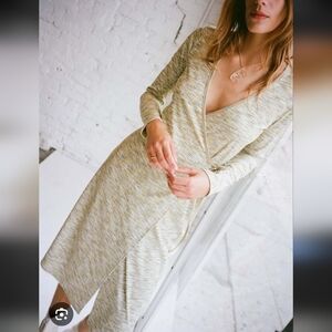 Lisa Says Gah Green Wrap Midi Dress
